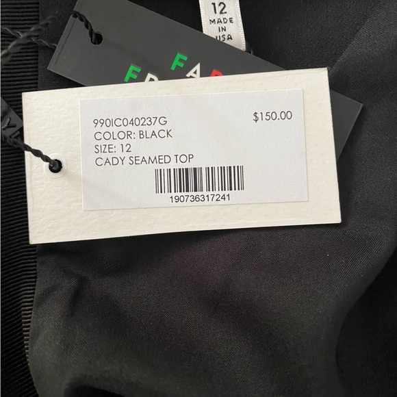 Milly Minis Girls Cady Seamed Sleeveless Top Black NWT - Picture 4 of 5